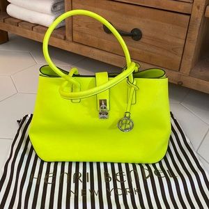 Once used lime Henri Bendel handbag